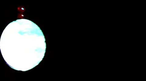 Spinning pendulum mirror lights Stock Footage 10731657