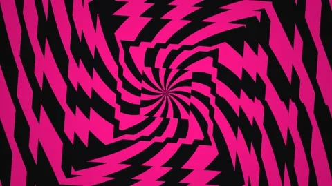 Spinning pink and black pattern with zigzag design Stock Footage 339499445