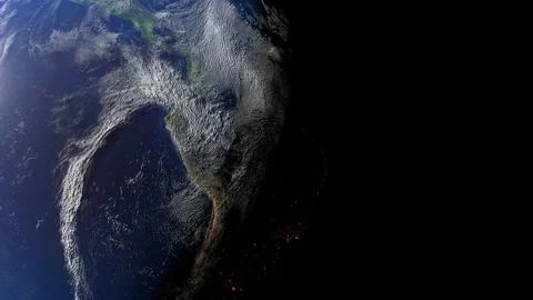 Spinning planet Earth. Space. 3D render.	 Stock Footage 170396345