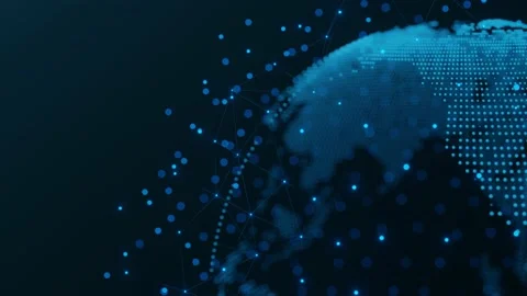 Spinning planet Earth. Technology video footage. Communication concept. Backgrou Stock Footage 201256540