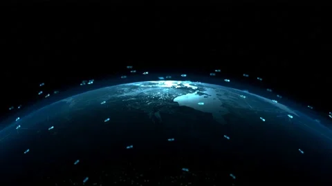 Spinning planet Earth. Technology video footage. Communication concept. Stock Footage 234516080