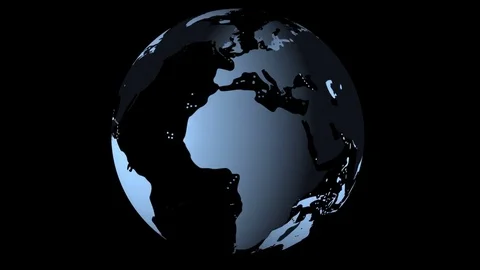 Spinning Planet Earth with Transparency Stock Footage 78068658