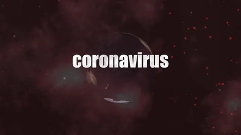 A spinning planet Earth. With a word cloud of the Coronavirus pandemic. Stock Footage 136845385