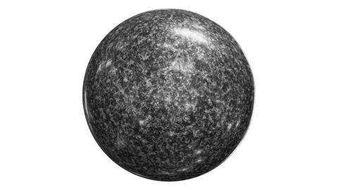 Spinning polished granite sphere looping 3D animation with alpha Stock Footage 220623861