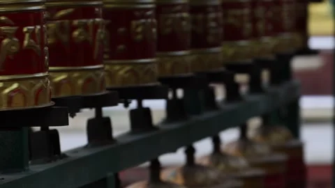 Spinning Prayer Wheels Nepal Stock Footage 250055798