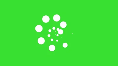 Spinning Progress Indicator Animation on Green Screen Background. Stock Footage 314409145