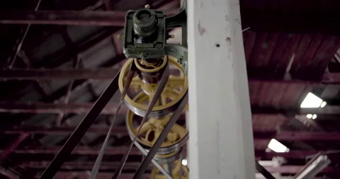 Spinning Pulley Wheels Stock Footage 130927493