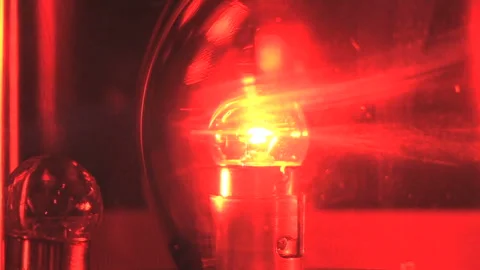 Spinning Red Emergency Flashing Light Siren Loop Danger Police Siren Rescue Warn Video stock 321624622