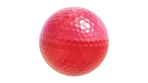 Spinning red golf ball looping 3D animation with alpha Stock Footage 156746115