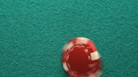 Spinning red poker chip Stock Footage 11187660