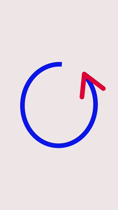 Spinning restart button animation for tech concepts vertical video. Smooth .. Stock Footage 321626898
