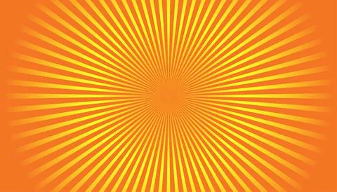 Spinning retro rays comic yellow background. Vintage pop art yellow and orange. 스톡 일러스트