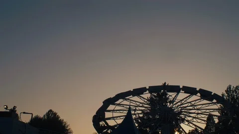 Spinning ride at theme park Stock Footage 115243529