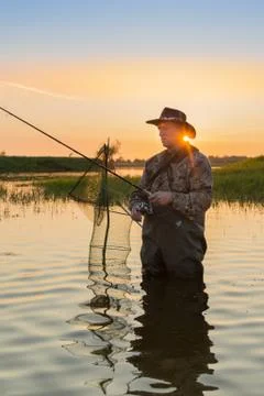 Spinning on the river 스톡 사진