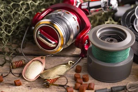 Spinning rods Stock Photos