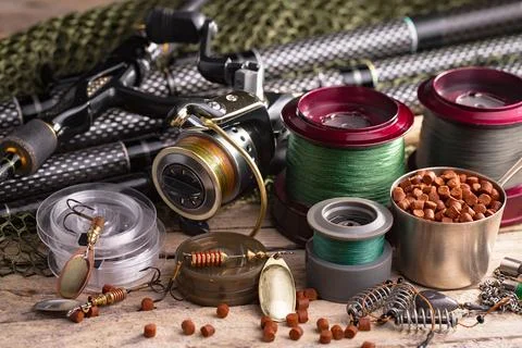 Spinning rods Stock Photos