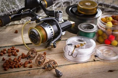 Spinning rods Stock Photos