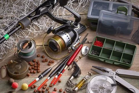 Spinning rods Stock Photos