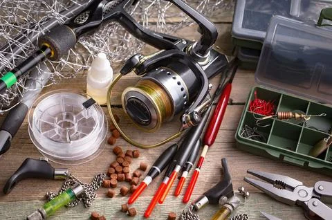 Spinning rods Stock Photos