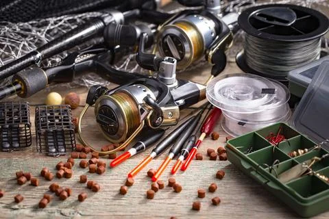 Spinning rods Stock Photos