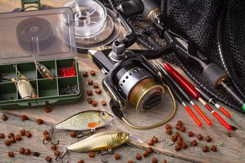 Spinning rods Stock Photos