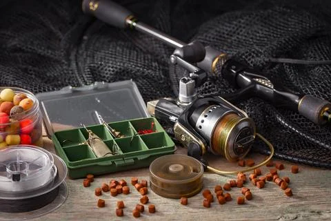 Spinning rods Stock Photos