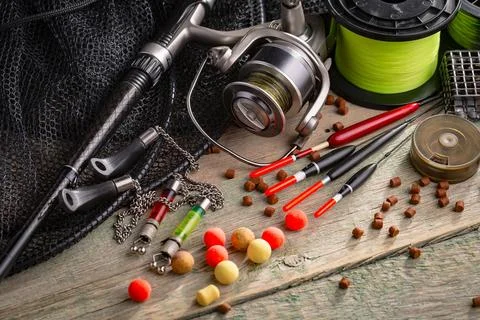 Spinning rods Stock Photos