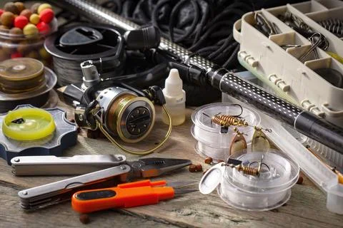 Spinning rods Stock Photos
