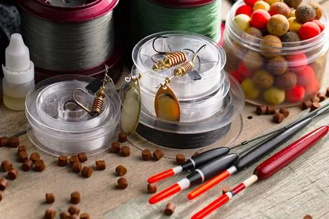 Spinning rods Stock Photos