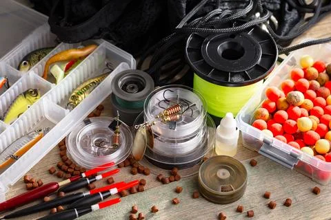 Spinning rods Stock Photos