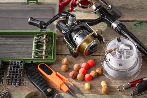 Spinning rods Stock Photos