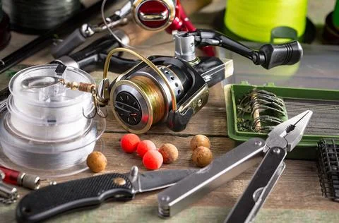 Spinning rods Stock Photos