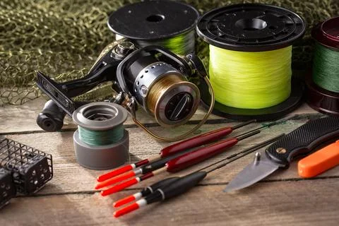 Spinning rods Foto stock