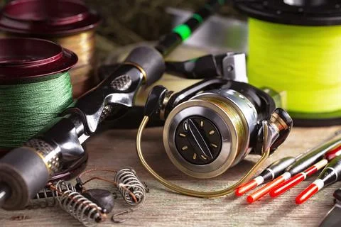 Spinning rods Stock-Fotos