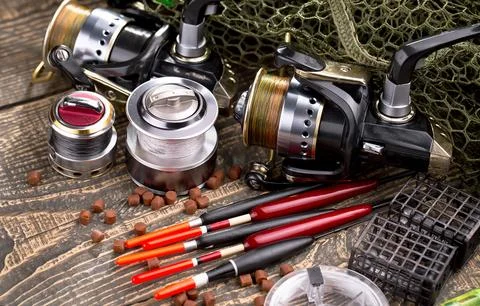 Spinning rods Stock Photos