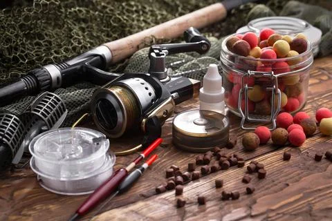 Spinning rods Stock Photos