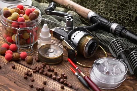 Spinning rods Stock Photos