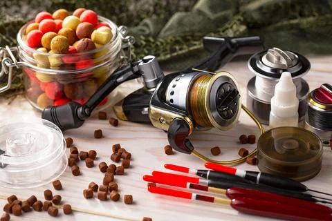 Spinning rods Stock Photos