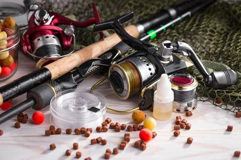 Spinning rods Stock Photos