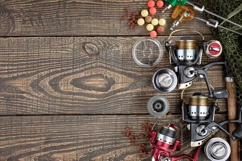 Spinning rods Stock Photos