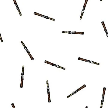 Spinning rods vector seamless pattern Stock Illustration