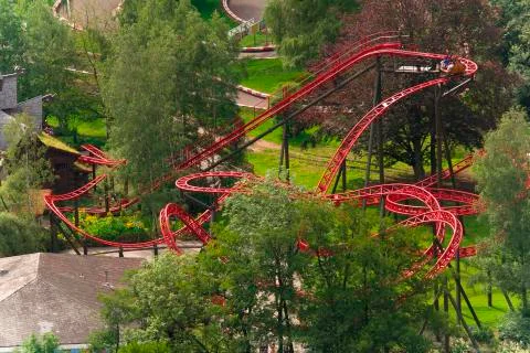 Spinning rollercoaster Stock Photos