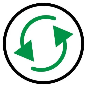 Spinning, rotating arrows in circle for rotation, circular motion, repetition Stock Illustration