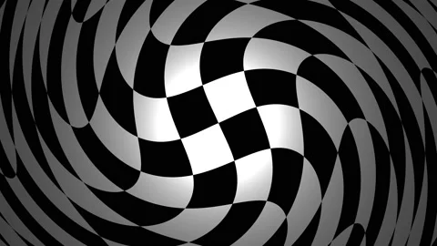 Spinning Rotating Warped Envelope Torn Checks Checkerboard Pattern Loop Stock Footage 139720544