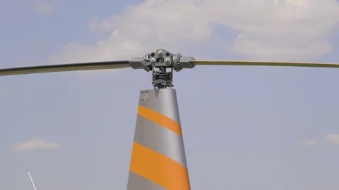 Spinning rotor blade of plane Stock Footage 93516992