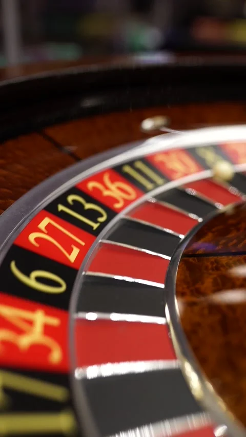 Spinning Roulette Wheel Close-Up Abstract Vertical Stock Footage 294804596
