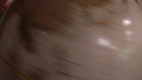 Spinning Round world globe and a slow motion speed Stock Footage 253690177