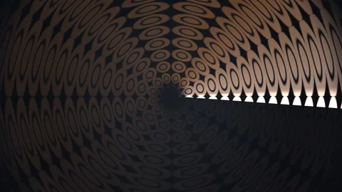 Spinning shapes create a dynamic pattern on a dark Stock Footage 339322950