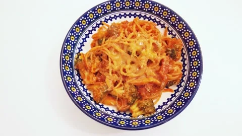 Spinning shot of a pasta Stock-Footage 228730502