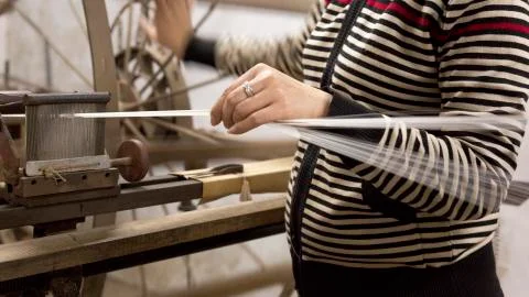 Spinning silk Stock-Fotos